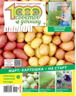 обложка журнала 1000 советов дачнику №6 март 2024
